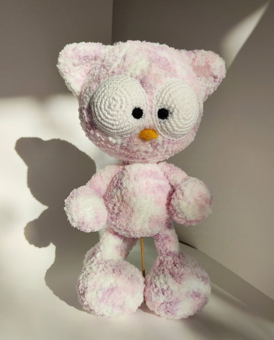 Jouet en peluche doux fait main en forme de chat pour les jeux